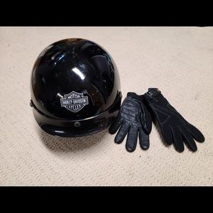 Harley Davidson helmet and gloves combo